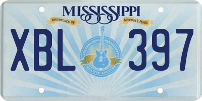MS license plate XBL397