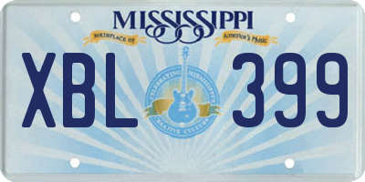 MS license plate XBL399