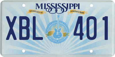 MS license plate XBL401