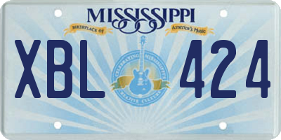 MS license plate XBL424