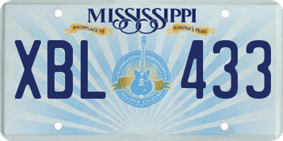 MS license plate XBL433