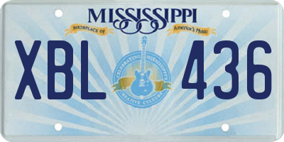 MS license plate XBL436