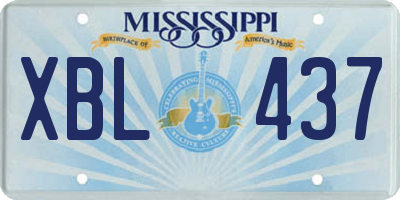 MS license plate XBL437