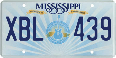 MS license plate XBL439