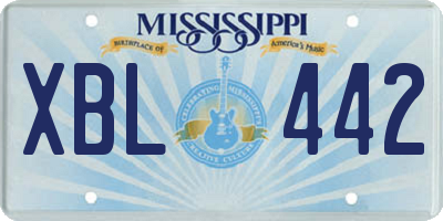 MS license plate XBL442