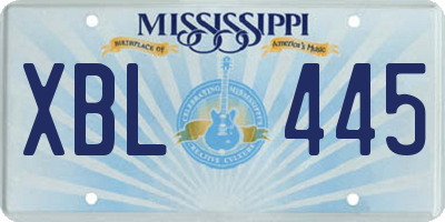 MS license plate XBL445