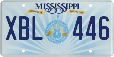 MS license plate XBL446