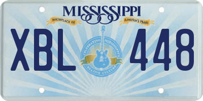 MS license plate XBL448