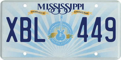 MS license plate XBL449