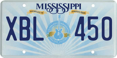 MS license plate XBL450