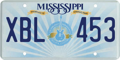 MS license plate XBL453