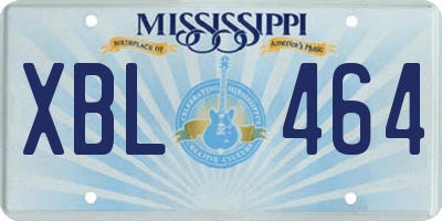 MS license plate XBL464
