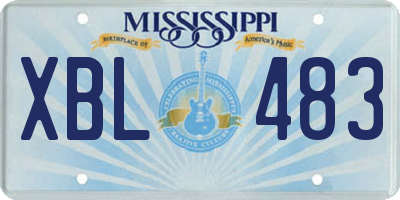 MS license plate XBL483