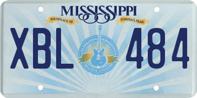 MS license plate XBL484