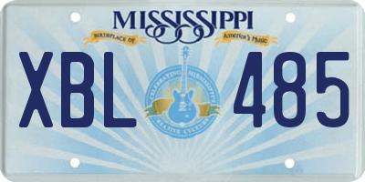 MS license plate XBL485