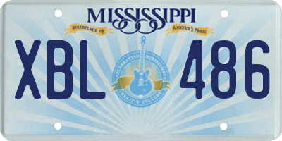 MS license plate XBL486