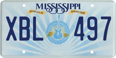 MS license plate XBL497