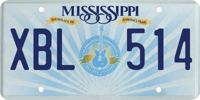 MS license plate XBL514