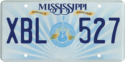 MS license plate XBL527