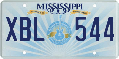 MS license plate XBL544