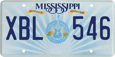 MS license plate XBL546