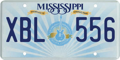 MS license plate XBL556