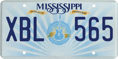 MS license plate XBL565