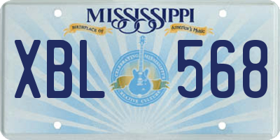 MS license plate XBL568