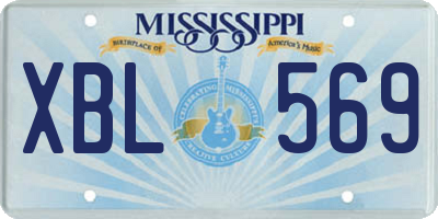 MS license plate XBL569
