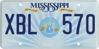 MS license plate XBL570