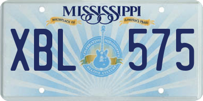 MS license plate XBL575