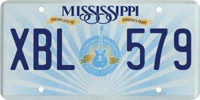 MS license plate XBL579