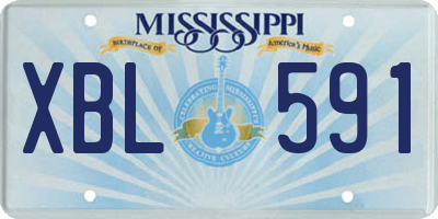 MS license plate XBL591