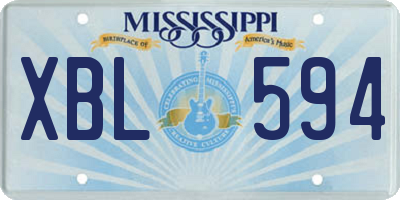 MS license plate XBL594