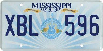 MS license plate XBL596