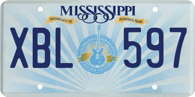 MS license plate XBL597