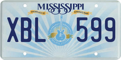 MS license plate XBL599
