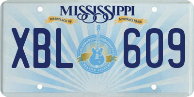 MS license plate XBL609