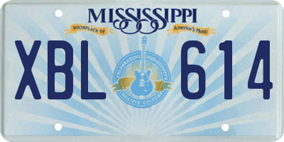 MS license plate XBL614