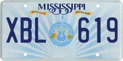 MS license plate XBL619