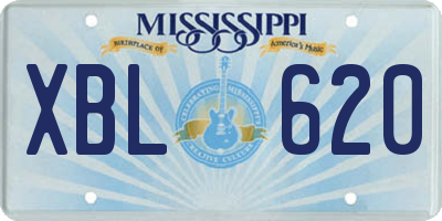 MS license plate XBL620