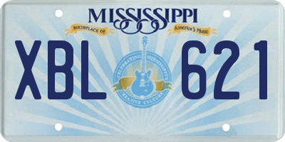 MS license plate XBL621