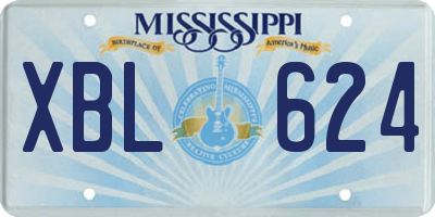 MS license plate XBL624