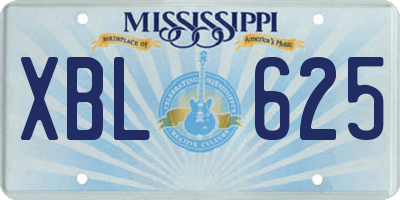 MS license plate XBL625