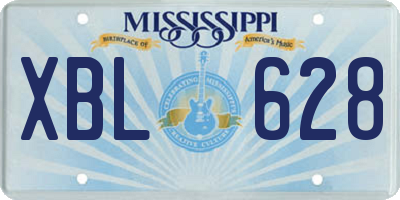 MS license plate XBL628