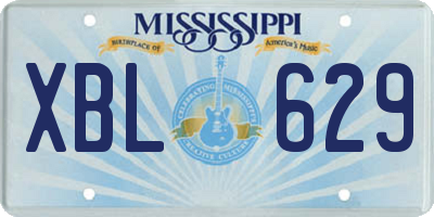 MS license plate XBL629