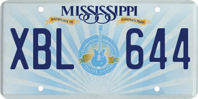 MS license plate XBL644
