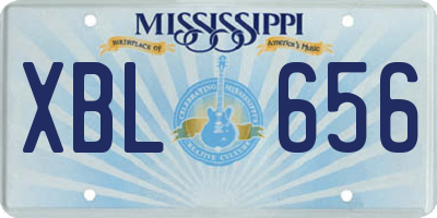 MS license plate XBL656