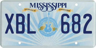 MS license plate XBL682