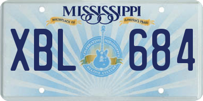 MS license plate XBL684